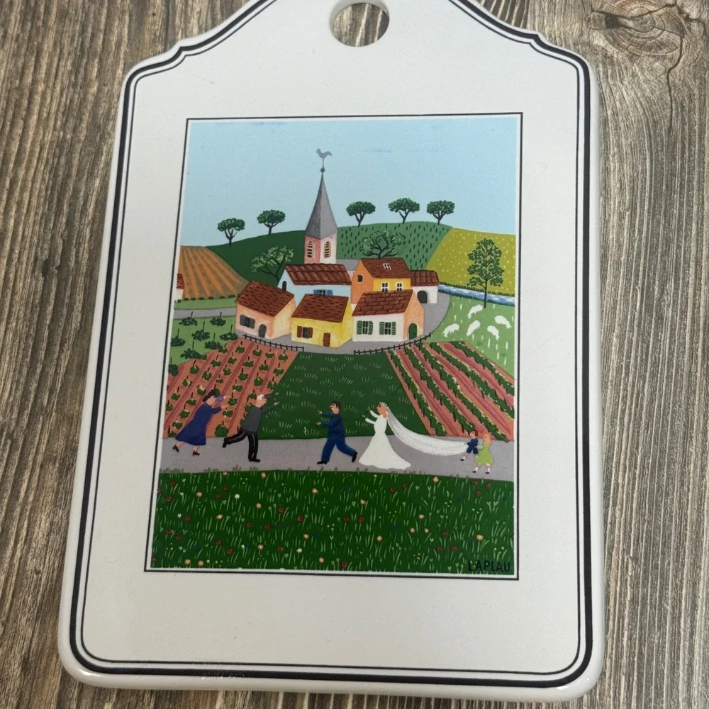 Villeroy & Boch Design Naif Wedding Cutting Board Porcelain Laplau Folk Art